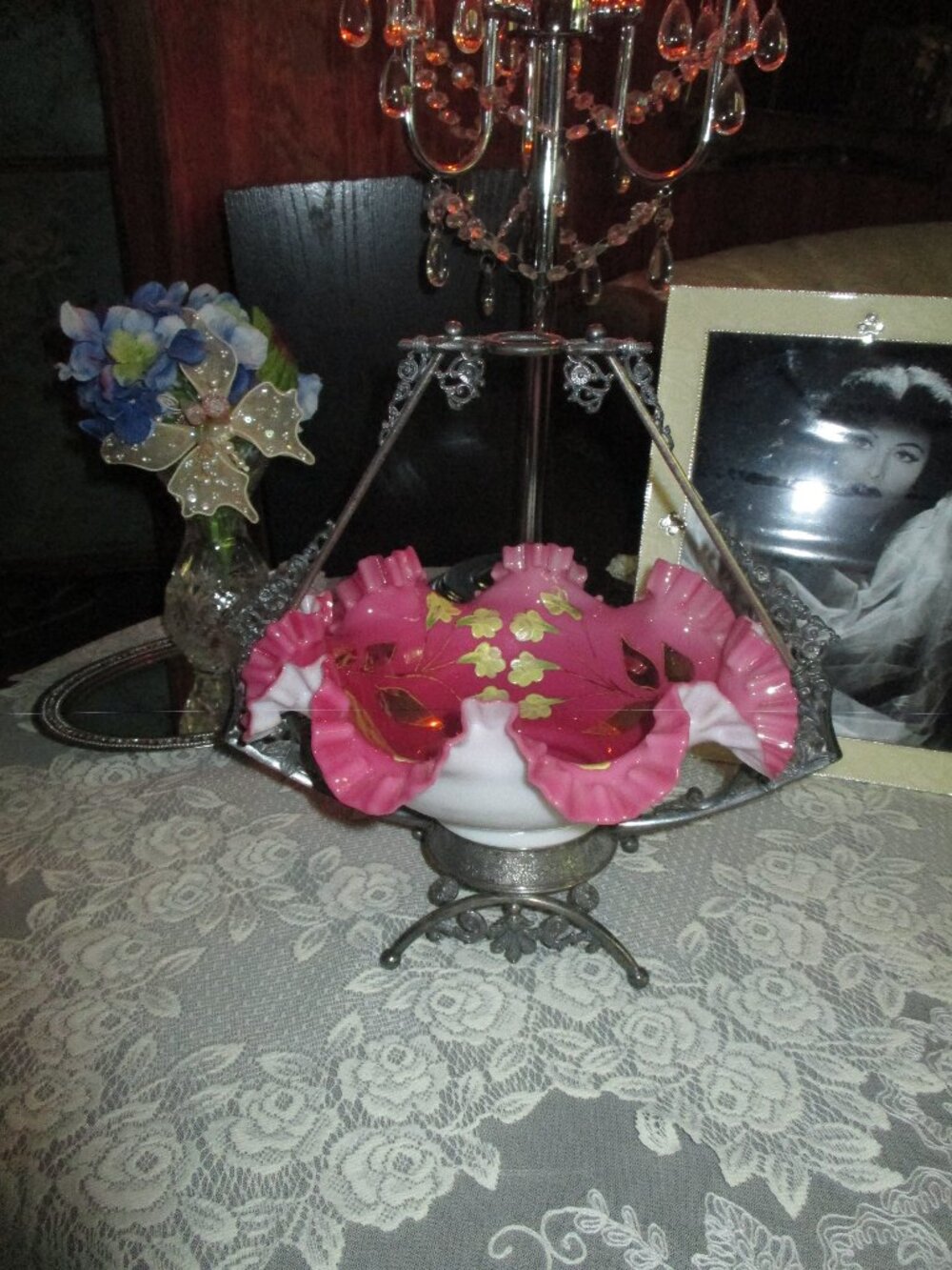 Antique Vintage Basket & Bowl